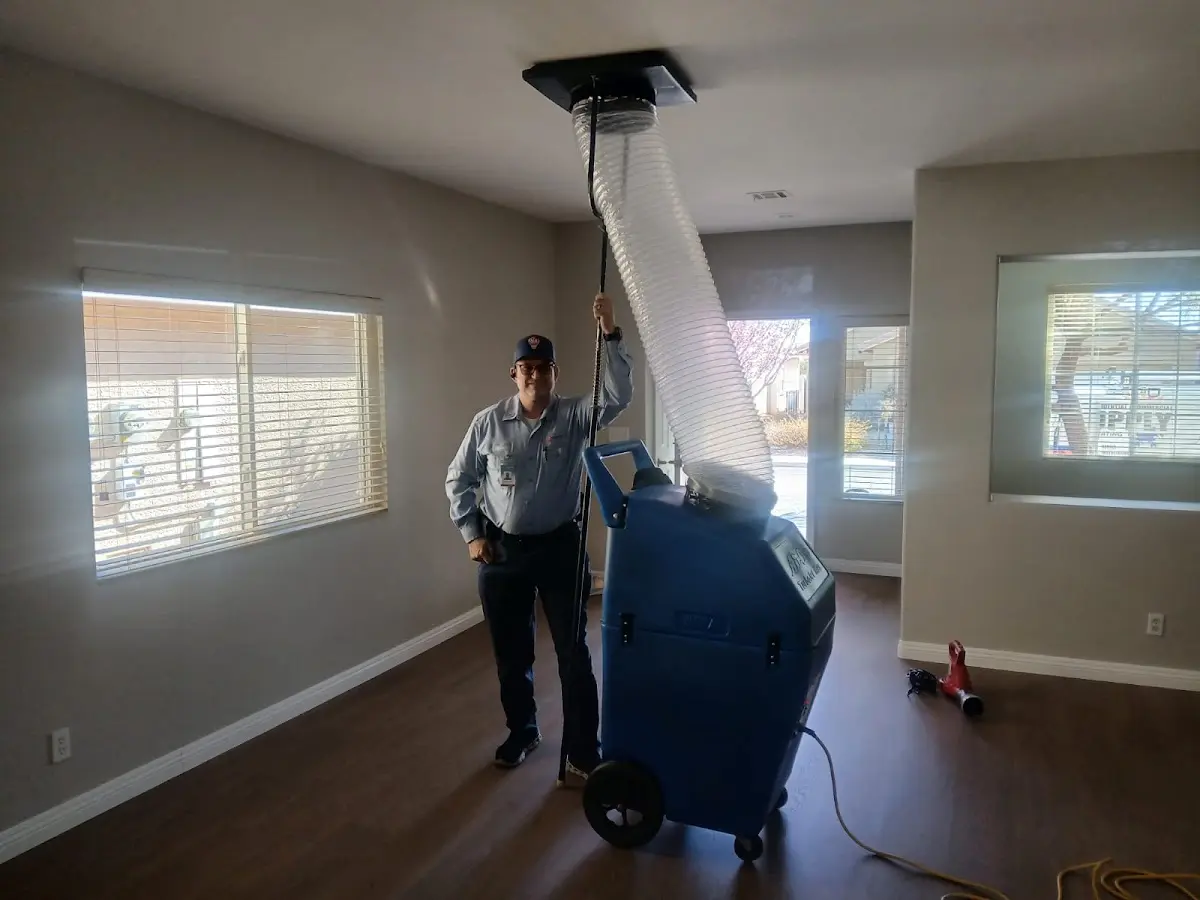Professional Dryer Vent Cleaning work inside a Palm Springs North home